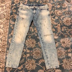 Women’s Distressed Acid Washed Jeans
